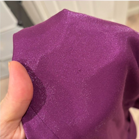 JS Collections Purple Ruched Strapless Sheath Dress - Picture 8 of 12